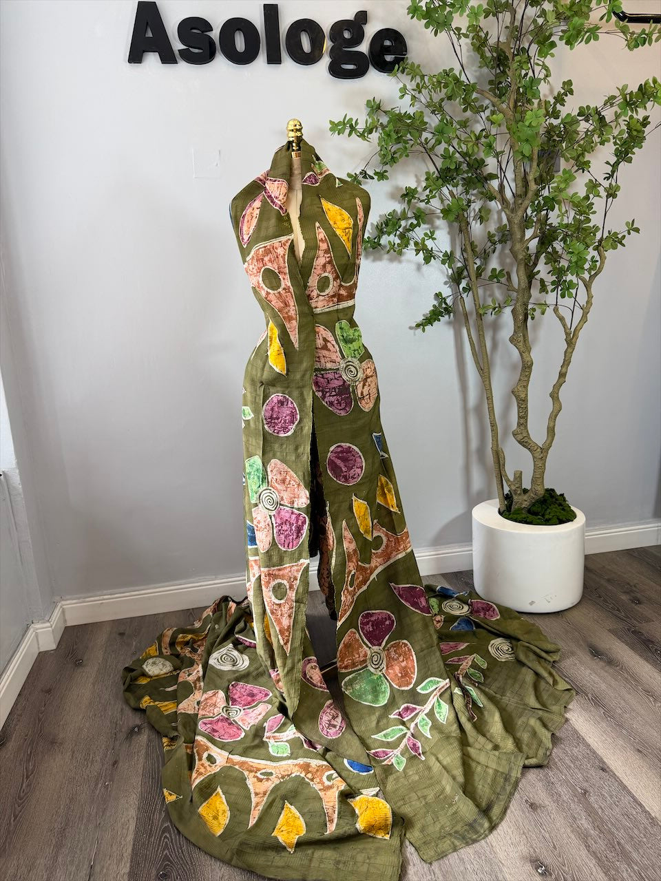 Lemon Mix Adire Chiffon