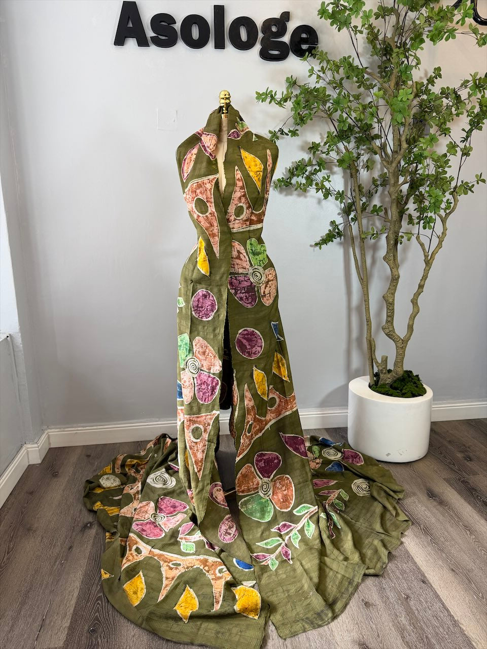 Lemon Mix Adire Chiffon