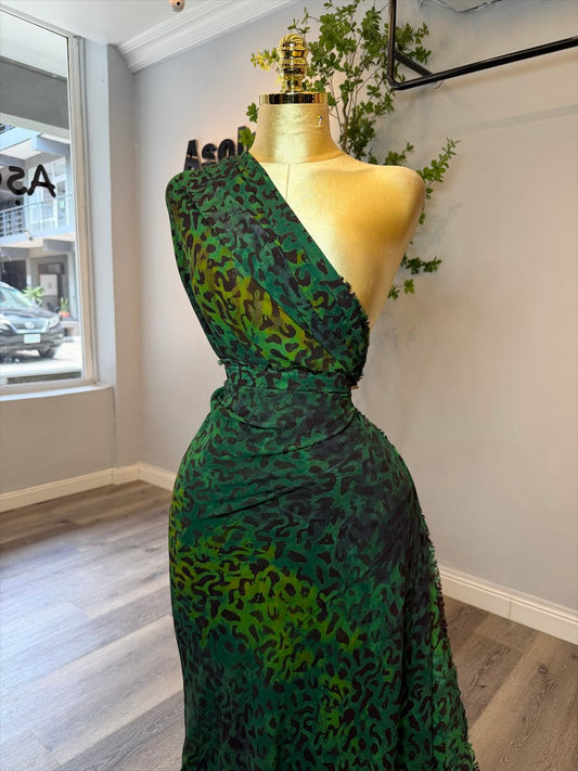 Adire Chiffon Leopard Design