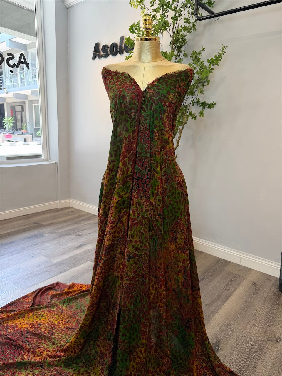 Adire Chiffon Leopard Design
