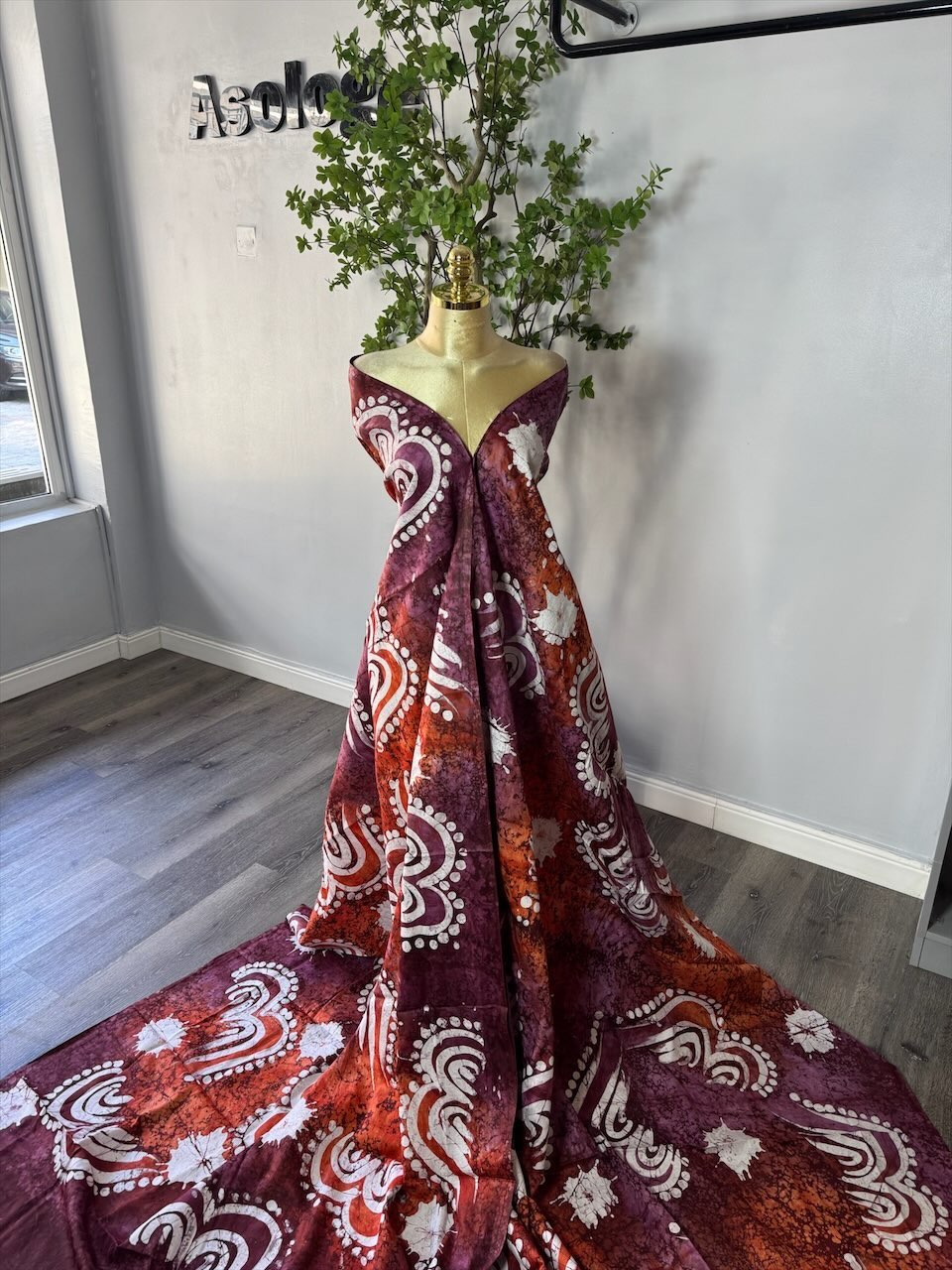 Orange Adire Brocade Br 14