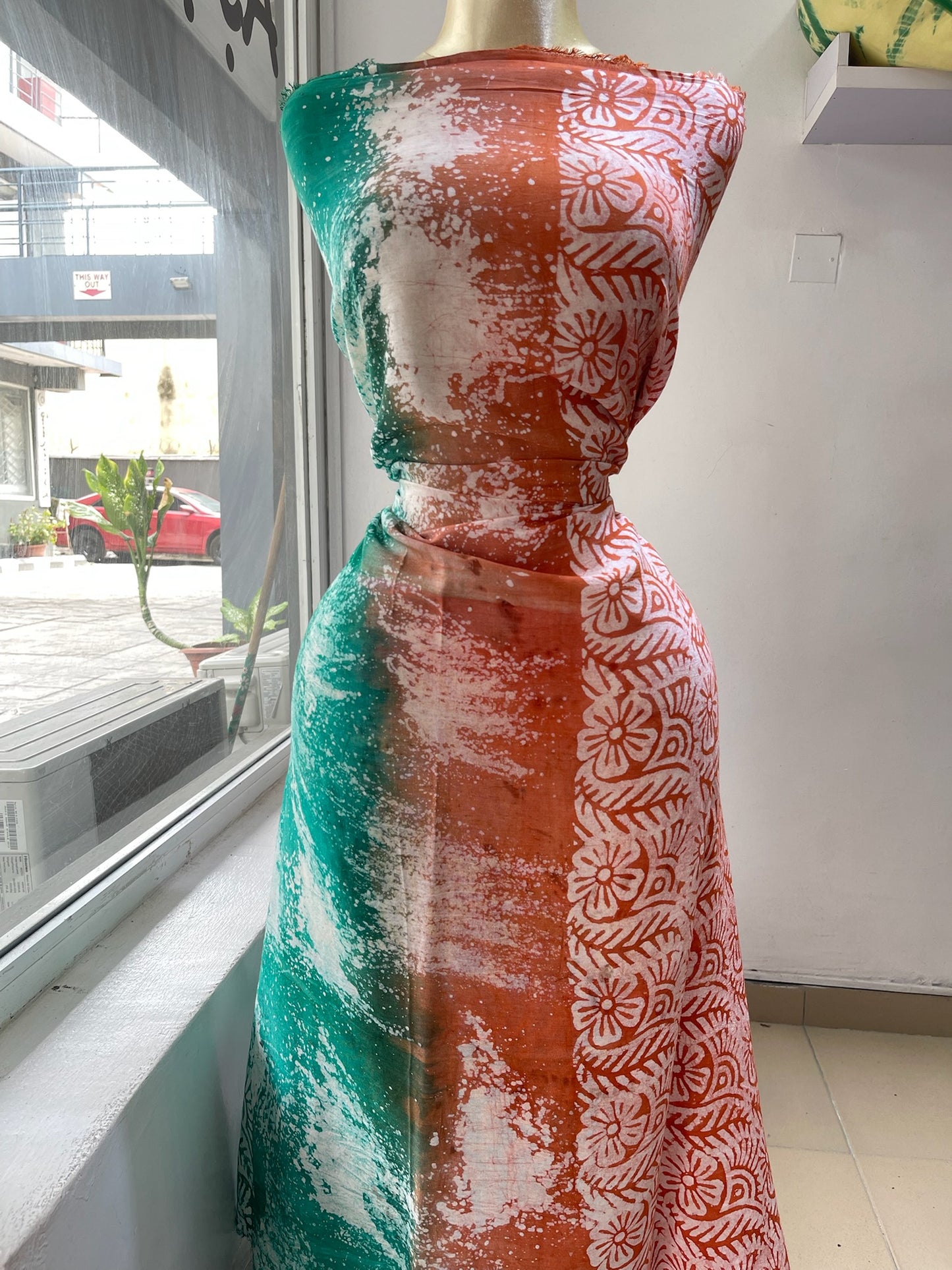 Adire soft cotton mix splash